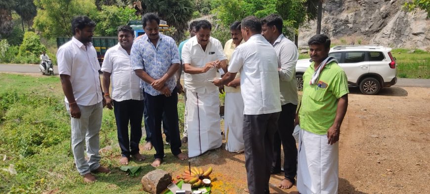 ஏரியை பலப்படுத்தும் பணி ரூபாய் 17.40 லட்சம் செலவில் துவங்கப்பட்டது