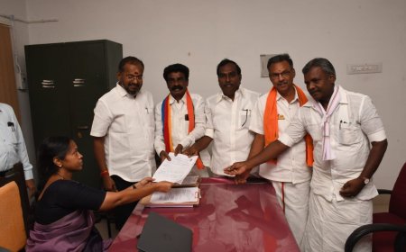 பாமக வேட்பாளர் அண்ணாதுரை இன்று வேட்பு மனு தாக்கல் செய்தார்