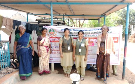 குடுமியான்மலை வேளாண் கல்லூரி மாணவிகள் "கோனோ" கருவி குறித்து விளக்கம்