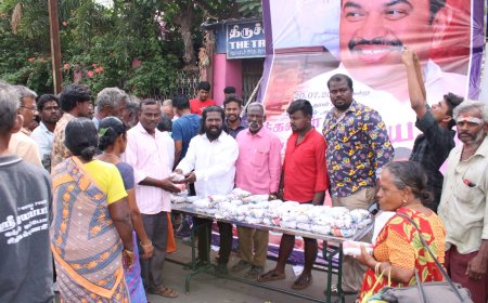 இனிகோ இருதய ராஜ்  பிறந்த நாளை முன்னிட்டு   திருச்சியில் அண்ணதானம்