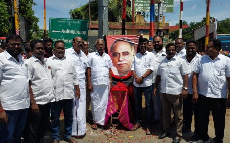 பேரறிஞர் அண்ணா அவர்களின் பிறந்தநாளை முன்னிட்டு மாலை அணிவித்து மரியாதை செலுத்தினார்