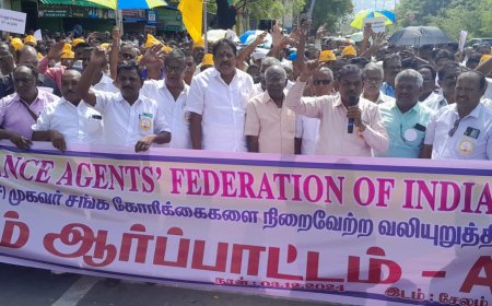 சேலம் கோட்ட முகவர்களின் மாபெரும் ஆர்ப்பாட்டம் 