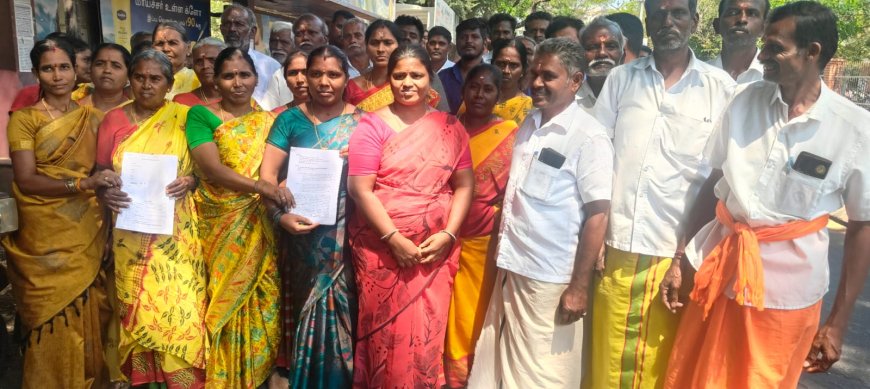 கோயில் நிலங்களை ஆக்கிரமிப்பை அகற்றக்கோரி மாவட்ட ஆட்சியரிடம் மனு