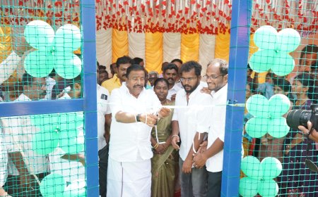 திருச்சியில் புதிய டர்ஃப் மைதானம் திறப்பு விழா - அமைச்சர் நேரு திறந்து வைத்தார்