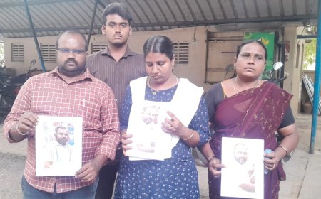 அடமானம் வைத்து பெற்ற கடனுக்கு நிலத்தை அபகரித்த  விடுதலை சிறுத்தைகள் கட்சியை நிர்வாகியின் மீது நடவடிக்கை எடுக்க கோரி பாதிக்கப்பட்ட குடும்பம் சேலம் மாவட்ட காவல் கண்காணிப்பாளர் அலுவலகத்தில் புகார்