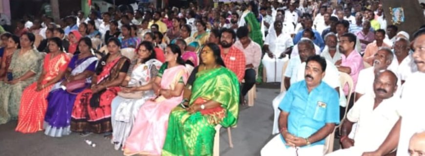 திருச்சி உறையூர் பகுதியில் மத்திய மாவட்ட திமுக சார்பில்  தமிழ்நாடு ஓரணியில் - விளக்க பொதுக்கூட்டம்