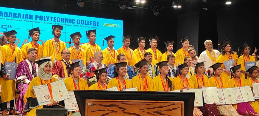 தியாகராஜர் பாலிடெக்னிக் கல்லூரியில் 65-வது பட்டமளிப்புவிழா!