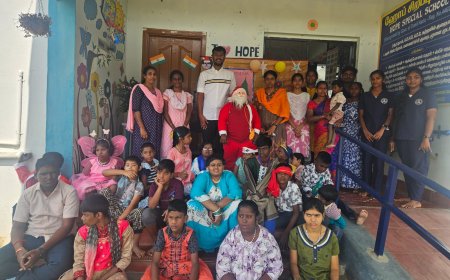 சமயபுரத்தில்  மாற்றுத்திறனாளி குழந்தைகளுடன் கிறிஸ்துமஸ் கொண்டாட்டம்  கவிஞர் ஜோசன் ரஞ்சித் பங்கேற்பு