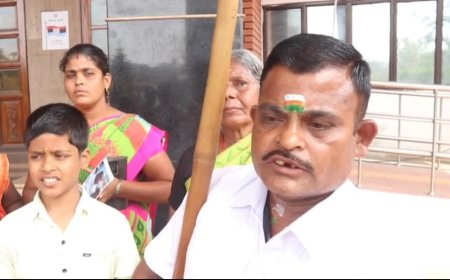 சேலம் மாற்றுத்திறனாளியின் நிலத்தை அபகரித்தவர்கள் மீது நடவடிக்கையை எடுக்க குடும்பத்துடன் சேலம் மாவட்ட ஆட்சியர் அலுவலகத்தில் மனு