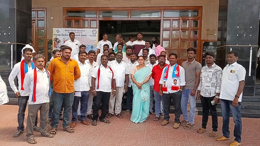 குடிநீர் குழாயில் சாக்கடை கழிவு நீர் ... வேறு இடத்திற்கு மாற்றித் தர விடுதலை சிறுத்தைகள் கட்சி மனு